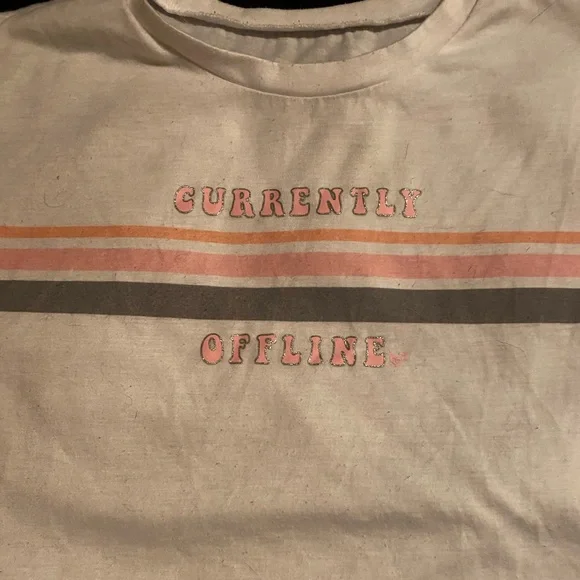 Justice girls "Currently Offline" t shirt sz 8 - Picture 3 of 5